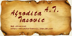 Afrodita Tašović vizit kartica